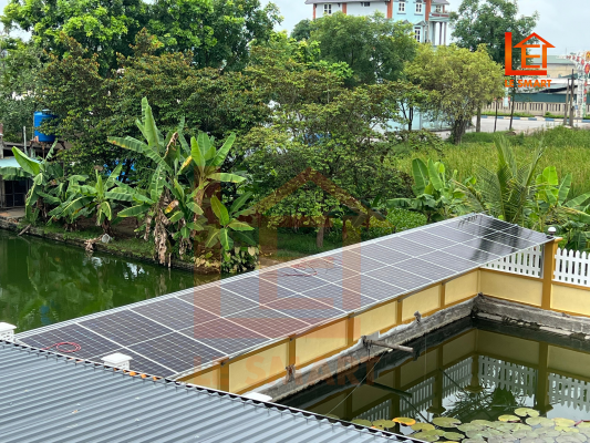 Bàn giao hệ thống điện mặt trời hòa lưới lưu trữ công suất 7.7KWp