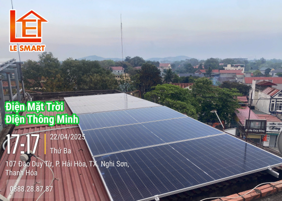 Công trình điện mặt trời Hybrid cho Khách hàng tại Nghi Sơn - Thanh Hóa