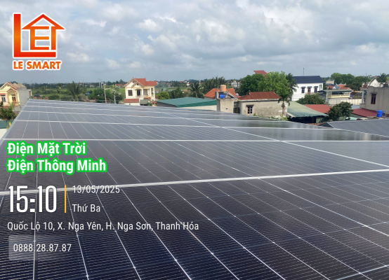 LESMART HOÀN THIỆN CÔNG TRÌNH ĐIỆN MẶT TRỜI TẠI NGA SƠN – THANH HÓA