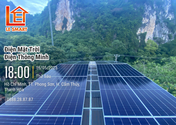 HOÀN THÀNH CÔNG TRÌNH ĐIỆN MẶT TRỜI HYBRID TẠI CẨM THỦY - THANH HÓA