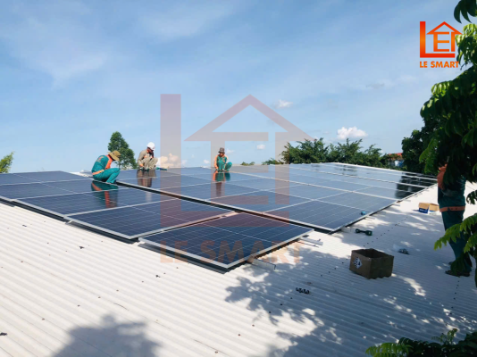 HOÀN THIỆN & BÀN GIAO HỆ THỐNG ĐIỆN MẶT TRỜI HÒA LƯỚI BÁM TẢI